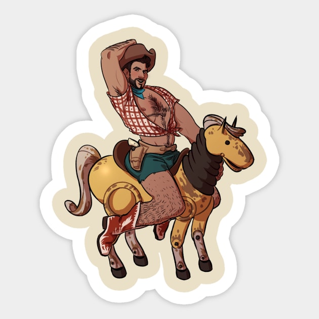 Paladin Pinup - Giddyup Sticker by soularch